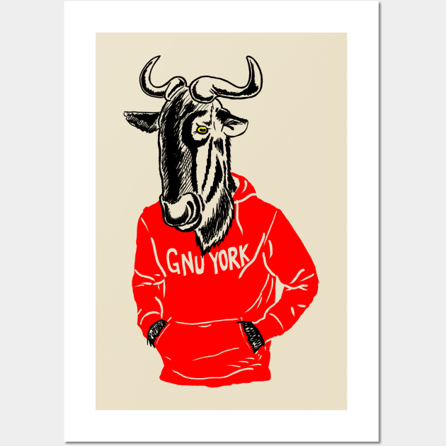 Gnu York Wall Art by UselessRob